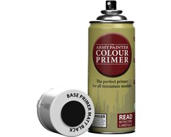 The Army Painter Colour Primer Matt Black - 400ml Acryl Grondverf Spray voor Miniatuurschilderen – Kleurprimer voor Wargames, DnD & Warhammer