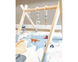 The Baby Supply Houten Baby gym, Grijze Uiteinde, Kraamcadeau, Babygeschenk