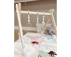 The Baby Supply Houten Baby gym Witte Uiteinde, Kraamcadeau, Babygeschenk