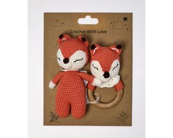 The Baby Supply - Knuffel & Rammelaar set - Vos