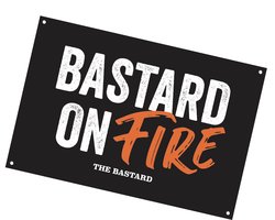 The Bastard - Man Cave Plate 'Bastard on fire' - Bord