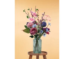 The Bloomistic® – Zijden Boeket – 70-80 cm hoog – Kunstbloemen – 14 stelen – Exclusief vaas – nepbloemen – housewarming cadeau – herfst decoratie – decoratie woonkamer