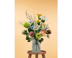 The Bloomistic® – Zijden Boeket – 70-80 cm hoog – Kunstbloemen – 15 stelen – Exclusief vaas – nepbloemen – housewarming cadeau – herfst decoratie – decoratie woonkamer