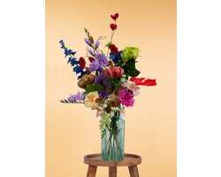 The Bloomistic® – Zijden Boeket – 70-80 cm hoog – Kunstbloemen – 17 stelen – herfst decoratie – nepbloemen – housewarming cadeau – moederdag cadeautje – decoratie woonkamer