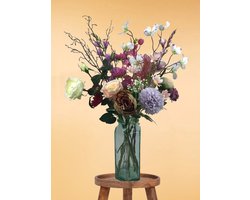 The Bloomistic® – Zijden Boeket – 70-80 cm hoog – Kunstbloemen – 17 stelen – Sinterklaas – nepbloemen – housewarming cadeau – herfst decoratie – decoratie woonkamer