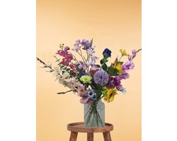 The Bloomistic® – Zijden Boeket – 70-80 cm hoog – Kunstbloemen – 19 stelen – Exclusief vaas – nepbloemen – housewarming cadeau – herfst decoratie – decoratie woonkamer