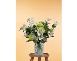 The Bloomistic® – Zijden Boeket – 70-80 cm hoog – Kunstbloemen – 19 stelen – Sinterklaas – nepbloemen – housewarming cadeau – herfst boeket – decoratie woonkamer