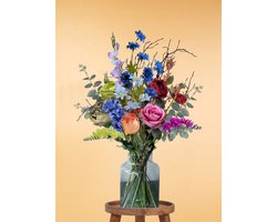 The Bloomistic® – Zijden Boeket – 70-80 cm hoog – Kunstbloemen – 20 stelen – moederdag – nepbloemen – housewarming cadeau – moederdag cadeautje – decoratie woonkamer