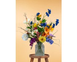 The Bloomistic® – Zijden Boeket – 70-80 cm hoog – Kunstbloemen – 22 stelen – Exclusief vaas – nepbloemen – housewarming cadeau – herfst decoratie – decoratie woonkamer