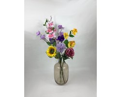 The Bloomistic® – Zijden Boeket – 70-80 cm hoog – Kunstbloemen – moederdag cadeautje – moederdag – housewarming cadeau – decoratie – decoratie woonkamer