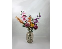 The Bloomistic® – Zijden Boeket – 70-80 cm hoog – Kunstbloemen – moederdag – nepbloemen – housewarming cadeau – decoratie – decoratie woonkamer