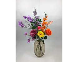 The Bloomistic® – Zijden Boeket – 70-80 cm hoog – Kunstbloemen – moederdag – nepbloemen – housewarming cadeau – decoratie – decoratie woonkamer