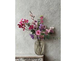 The Bloomistic® – Zijden Boeket – 70-80 cm hoog – Kunstbloemen – moederdag – nepbloemen – housewarming cadeau – moederdag cadeautje – decoratie woonkamer