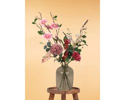 The Bloomistic® – Zijden Boeket – 70-80 cm hoog – Kunstbloemen – Sinterklaas – nepbloemen – housewarming cadeau – herfst decoratie – decoratie woonkamer