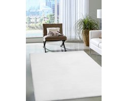 the carpet Cosy Vloerkleed in Bontlook – Super zacht, wasmachinebestendig, Öko-Tex Standard 100, Perfect voor Woonkamer & Slaapkamer – Wit – 70 x 140 cm