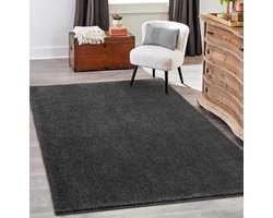 the carpet Grande Modern Pluizig Kortpolig Woonkamerkleed, Superzacht aanvoelend, Elegant en Onderhoudsvriendelijk, 080x150
