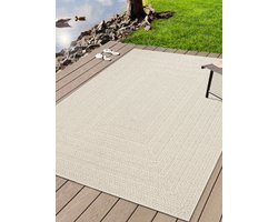 the carpet Kansas – weerbestendig buitenkleed in jute-look, robuust & onderhoudsvriendelijk, crème 120 x 170 cm