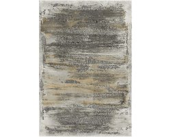 the carpet Marmer Modern dichte korte pool woonkamer slaapkamer vlorkleed, designer tapijt, elegante glans, glanzende vezel, pluizig, modieus, marmer look, abstract, Gold, 200 x 290 cm