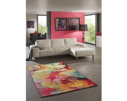 the carpet Monde Modern Design Woonkamerkleed, Zacht Kortpolig, Opvallend, Kleurrijk, Abstract, 120x170 cm