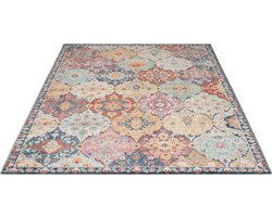 The Carpet Palma – Weerbestendig Indoor & Outdoor Vloerkleed met Oosters Patchwork – Multicolor – 160 x 230 cm