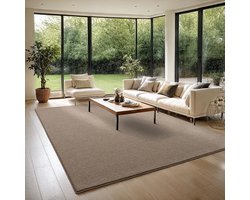 the carpet Turin Elegant Kortpolig Vloerkleed, Zacht, Onderhoudsvriendelijk, Dichte Tufting, Beige, 140x200 cm