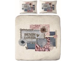 The Cotton Collection - Dekbedovertrek - Denim - 140x200/220+1*60x70 cm - Blauw