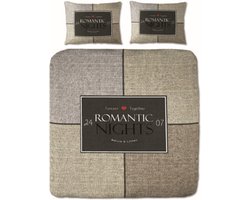 The Cotton Collection - Dekbedovertrek - Romantic Nights - 200x200/220+2*60x70 cm - Grijs