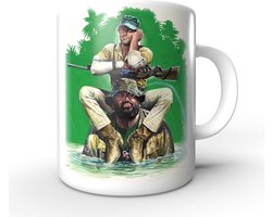 The Crocodile Bud Spencer - Koffie Mok - Koffie Drinken - Officieel Gelicenseerd - 330 ml - Rood