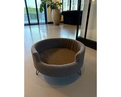 The Dog Label - hondenbank - huisdierenbank – hondenmand - 50cm – op pootjes - teddy bruin