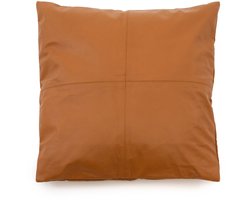 The Four Panel Leren Kussenhoes - Camel - 60x60