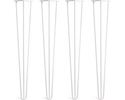 The Hairpin Leg Co. - Klassieke Hairpin Poten - Bureau - Eettafel - 10mm - 3x71cm Staven - Wit