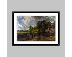 The Hay Wain Kunstdruk - Schilderij Poster - Muurdecoratie - Museumkwaliteit Print - 100x70 cm - Zwart