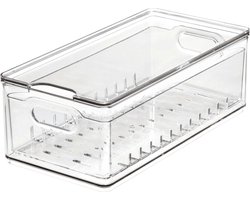 The Home Edit koelkast bak voor fruit large - Transparant - Stapelbaar | Nestbaar | BPA-vrij