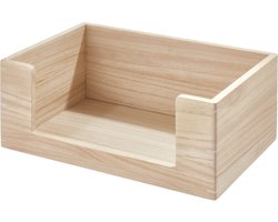 The Home Edit opbergbox open voorkant large - Wooden Collection - Hout - Stapelbaar | Duurzaam