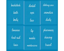 The Home Edit transparante badkamer en was labels 18 Stuks - 03965CEU - Zelfklevend