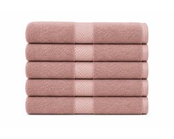 The Linen Room handdoeken – 70 x 140 cm – Set van 6 – 100% Katoen – 650 GSM Dubbelgetwijnd 20/2 Garen – OEKO-TEX® – Extra Zacht & Hoog Absorberend – Oudroze