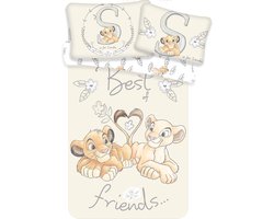 The Lion King BABY dekbedovertrek Best Friends - 100 x 135 + 40x 60 cm - 100% katoen