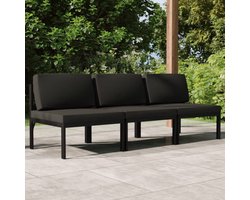 The Living Store Aluminium Tuinbank - Modulair Design - Antraciet - 64.5 x 70 x 64.5 cm Tuinbank - Aluminium Tuinbank - Modulaire Tuinbank - Lounge Set - Buisstoel - Outdoor Furniture - Balkon Meubel