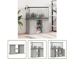 The Living Store Aquariumstandaard 101x41x58 cm bewerkt hout grijs sonoma eiken - Aquarium Standaard - Aquarium Kast - Aquarium Meubel - Houten Aquarium Stand - Aquariums Accessoires