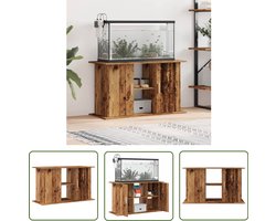 The Living Store Aquariumstandaard 101x41x58 cm bewerkt hout oud houtkleurig - Aquarium Standaard - Aquarium Kast - Aquariumschappen - Houten Aquarium Stand - Aquarium Meubel