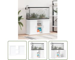 The Living Store Aquariumstandaard 101x41x58 cm bewerkt hout wit - Aquarium Standaard - Aquarium Kast - Aquarium Meubel - Houten Aquarium Stand - Aquarium Accessoires