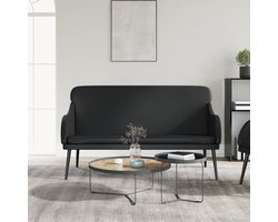 The Living Store Bank - Comfort - Zwart - 110 x 76 x 80 cm - Kunstleer-metaal-multiplex