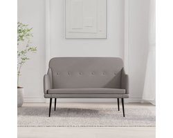 The Living Store Bank The Living Store Loungebank - 110 x 76 x 80 cm - Taupe - Stof - Metalen frame