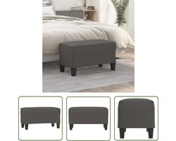 The Living Store Bankje 70x35x41 cm kunstleer grijs - Zitbank - Kunstleder Bank - Grijze Bank - Salonbank - Bijzettafel
