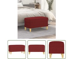 The Living Store Bankje 70x35x41 cm stof wijnrood - Zitbank - Rode Bank - Stoffen Bank - Kleine Bank - Salontafel
