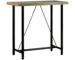 The Living Store Bartafel 110x55x107 cm massief gerecycled hout en ijzer - Bartafel - Feesttafel - Industriële Tafel - Vintage Tafel - Recycled Wood Furniture