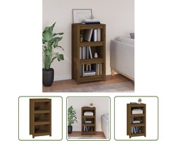 The Living Store Boekenkast 50x35x97 cm massief grenenhout honingbruin - Boekenkast - Houten Kast - Bibliotheek - Opbergmeubel - Livingroom Furniture
