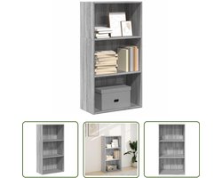 The Living Store Boekenkast 60x30x114 cm bewerkt hout grijs sonoma eikenkleurig - Dynamische Sleutel - Gereedschap - Draper Tools - Klikmechanisme - Torque Wrench