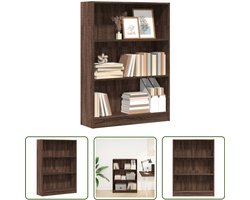 The Living Store Boekenkast 80x24x109 cm bewerkt hout bruin eikenkleur - Dynamische Sleutel - Sleutelset - Gereedschap - Drapers Tools - Krachtmeter
