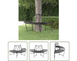 The Living Store Boombank - Metalen Halfrond - 159 x 78.5 x 89 cm - Zwart